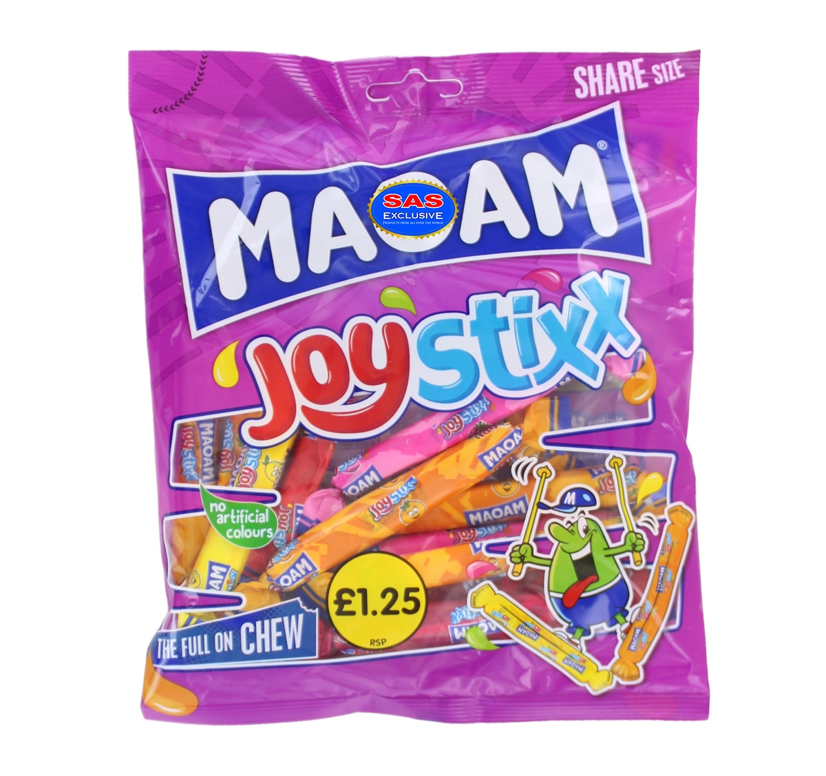 MAOAM Joystixx Chewy Fruit Flavour Candy Sticks Share Bag UK
