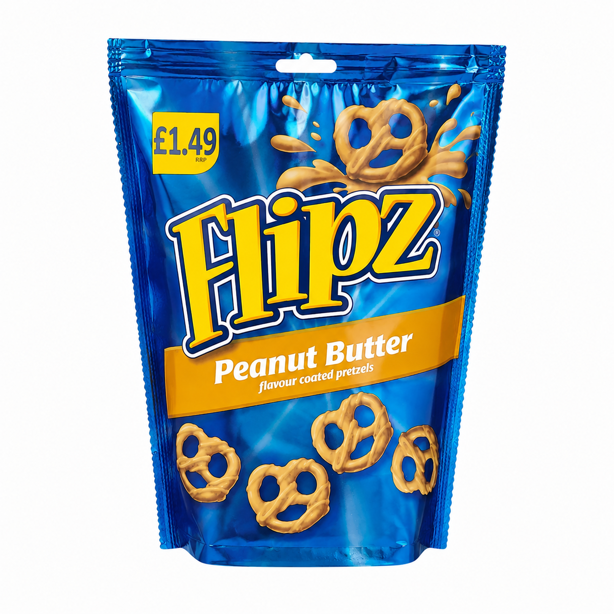 Flipz Peanut Butter Flavour Coated Pretzels Share Bag | Sweet & Salty Snack UK