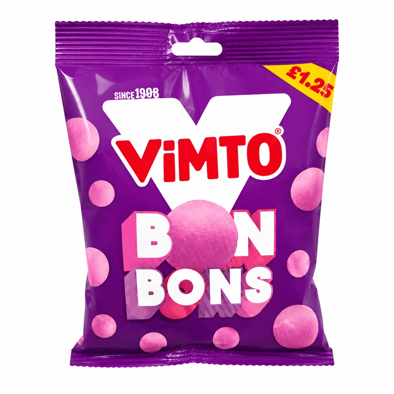 Vimto Bon Bons Chewy Mixed Fruit Flavour Sweets Share Bag UK
