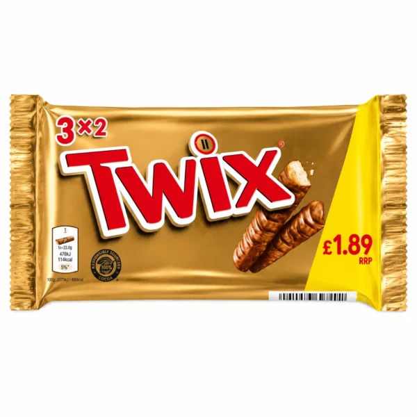 Twix Twin Chocolate Caramel Biscuit Bar Multipack UK